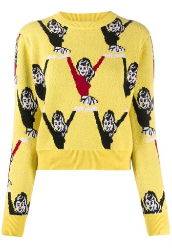 graphic long-sleeve jumper