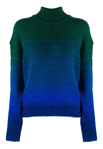 two-tone long-sleeve jumper