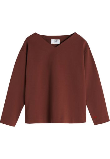 Victoria Victoria Beckham Top con scollo a V - Marrone