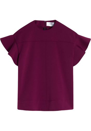 Victoria Victoria Beckham Top con maniche peplum - Rosso