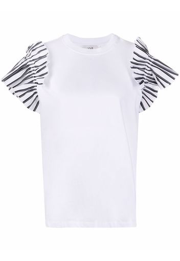 Victoria Victoria Beckham T-shirt a righe - Bianco