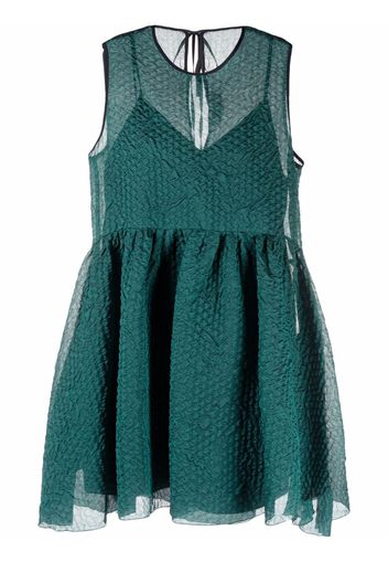 Victoria Victoria Beckham pleated cloqué dress - Verde