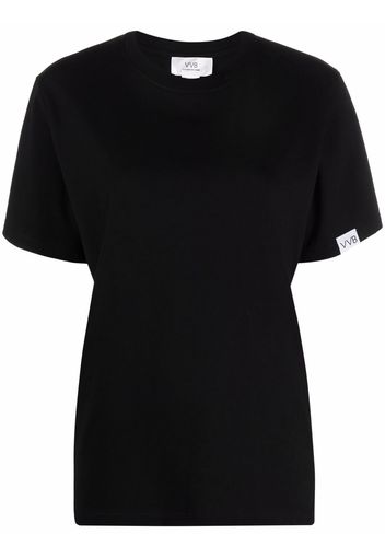 Victoria Victoria Beckham logo-tag organic-cotton T-Shirt - Nero