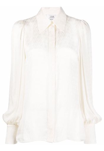 Victoria Victoria Beckham jacquard-logo blouse - Toni neutri