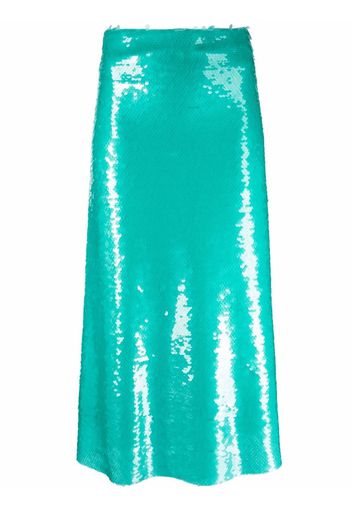 Victoria Victoria Beckham sequinned midi skirt - Verde