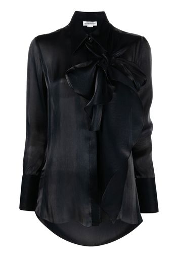 Victoria Victoria Beckham bow-detail cut-out shirt - Bianco