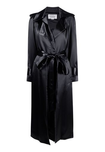 Victoria Victoria Beckham belted satin trench coat - Nero