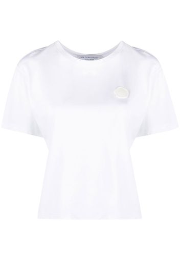 Viktor & Rolf T-shirt crop Couture Bow - Bianco