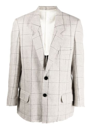 Viktor & Rolf Mister Mister check-print single-breasted blazer - Grigio