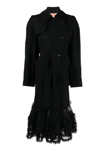 Viktor & Rolf Trench Fancy con ruches - Nero