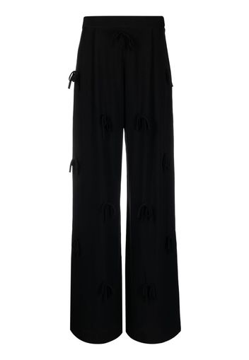 Viktor & Rolf Pantaloni a gamba ampia Bed Of Bows - Nero