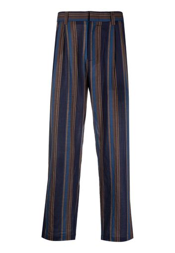 Viktor & Rolf stripe-print straight-leg trousers - Blu
