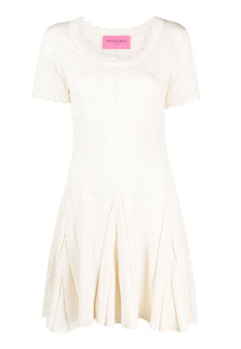 Viktor & Rolf Spinning Threads cotton-lyocell knitted minidress - Toni neutri