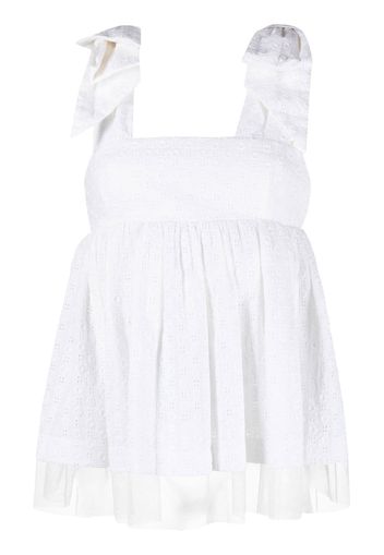 Viktor & Rolf flared sleeveless blouse - Bianco