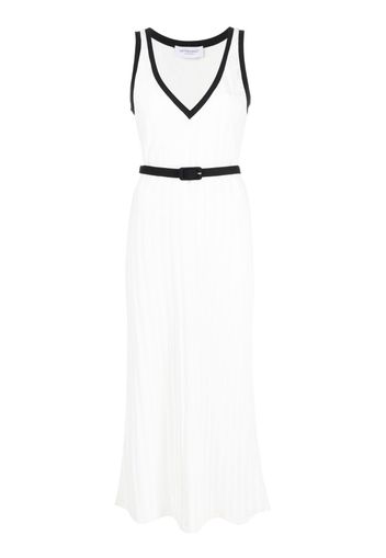 Viktor & Rolf contrasting-trim ribbed-knit dress - Bianco