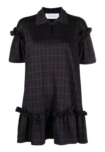 Viktor & Rolf plaid-check A-line minidress - Nero