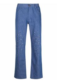 Viktor & Rolf Rhinestone-embellished straight-leg jeans - Blu