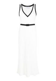 Viktor & Rolf contrasting-trim ribbed-knit dress - Bianco