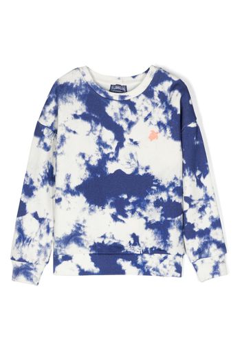 Vilebrequin Kids tie dye-print organic-cotton sweatshirt - Blu