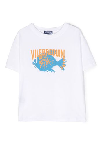 Vilebrequin Kids logo-print organic cotton T-shirt - Bianco