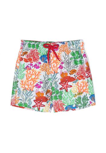 Vilebrequin Kids sea life-print swim shorts - Bianco