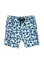 Vilebrequin Kids leopard-print swim shorts - Blu