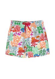 Vilebrequin Kids sea life-print swim shorts - Bianco