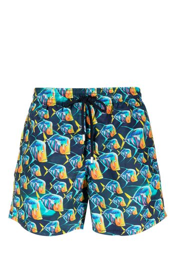 Vilebrequin Moorea fish-print swim shorts - Blu