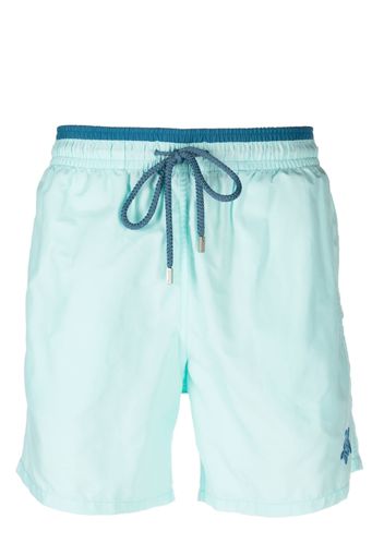 Vilebrequin contrast-trim drawstring swim shorts - Blu