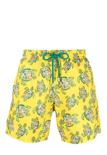 Vilebrequin Mahina turtle-print swim shorts - Giallo