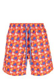 Vilebrequin logo-patch swim shorts - Rosso