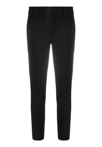 Pantaloni skinny crop a vita alta