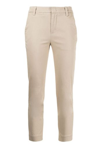 Vince cropped stretch-cotton trousers - Marrone