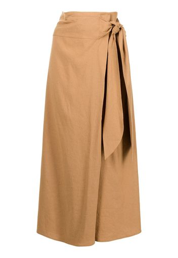 Vince tie-fastened wrap dress - Marrone