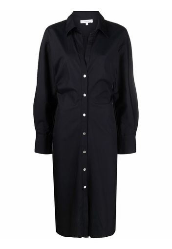 Vince pointed-collar cotton shirt dress - Blu