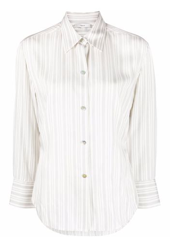 Vince pinstripe button-up shirt - Bianco