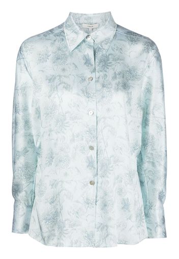 Vince Camicia Dahlia a fiori - Blu