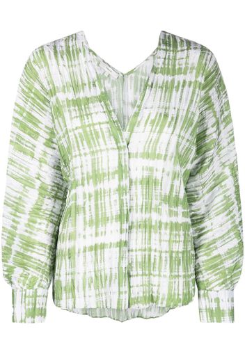 Vince Blusa con fantasia tie-dye - Verde