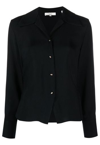 Vince oversized-collar long-sleeved blouse - Blu