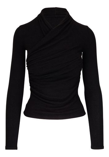 Vince crossover-neck top - Nero