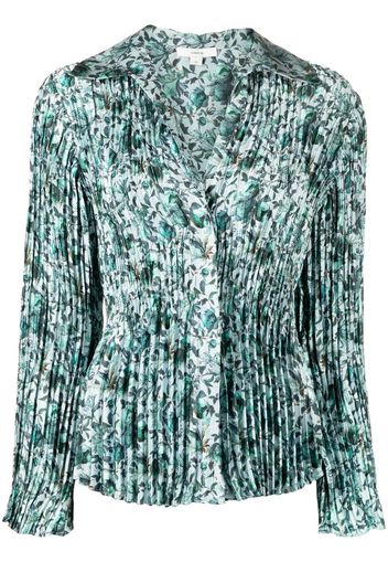 Vince berry blooms pleated shirt - Verde