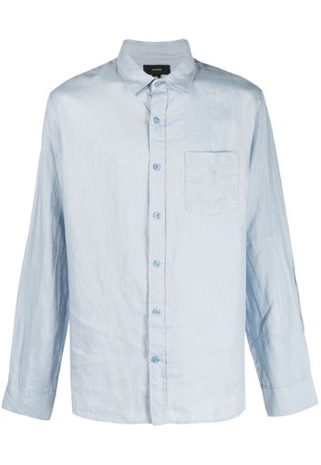 Vince long-sleeve linen shirt - Blu