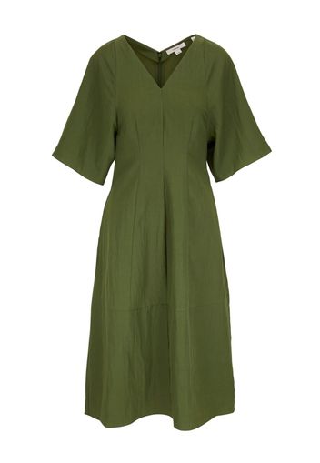 Vince short-sleeve V-neck dress - Verde