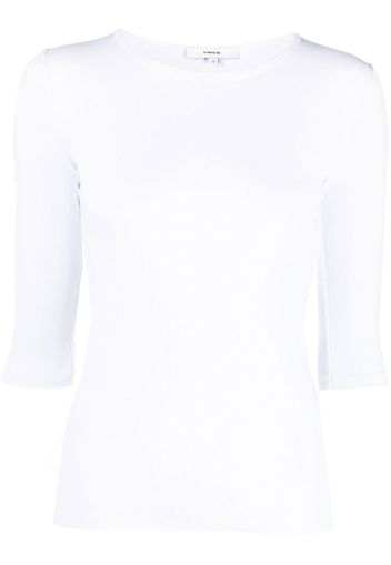 Vince fine-ribbed top - Bianco