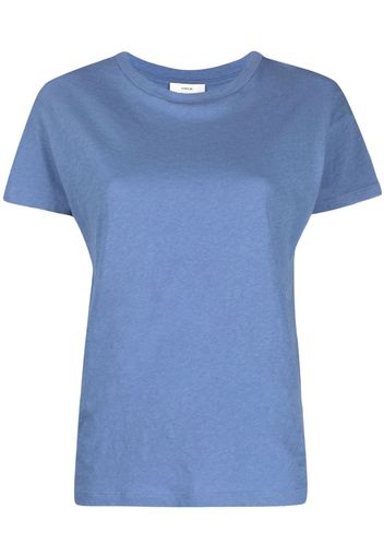 Vince cotton-linen short-sleeve T-shirt - Blu