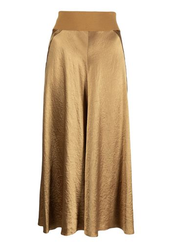 Vince pleated ribbed-trim skirt - Oro