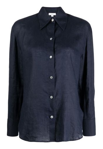 Vince long-sleeve linen shirt - Blu