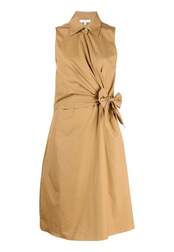 Vince sleeveless cotton shirt dress - Marrone