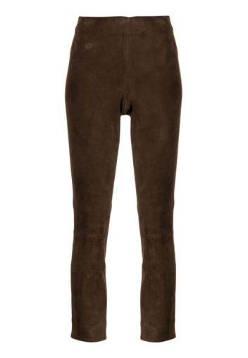 Vince cropped suede trousers - Marrone