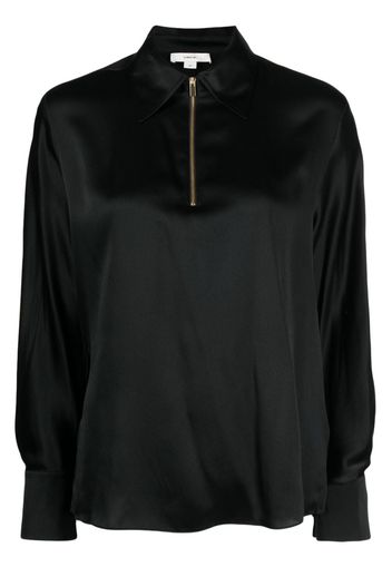 Vince silk long-sleeve blouse - Nero